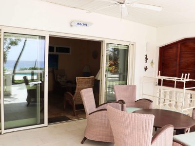 Caraibische zee-Bonaire-Belmaer Oceanfront-2-slaapkamer app-terras