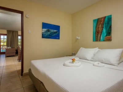 Caraibische zee-Bonaire-Buddy Dive Resort-1-slaapkamer app-slaapkamer