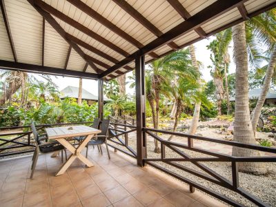 Caraibische zee-Bonaire-Captain Dons-2-slaapkamer bungalow-Terras