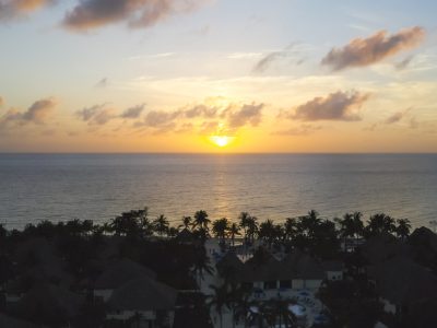 Caraibische zee-Mexico-Cozumel-Allegro Cozumel-zonsondergang