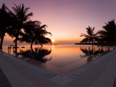 Indische Oceaan-Malediven-Vilamendhoo-Sunset Pool Sunset